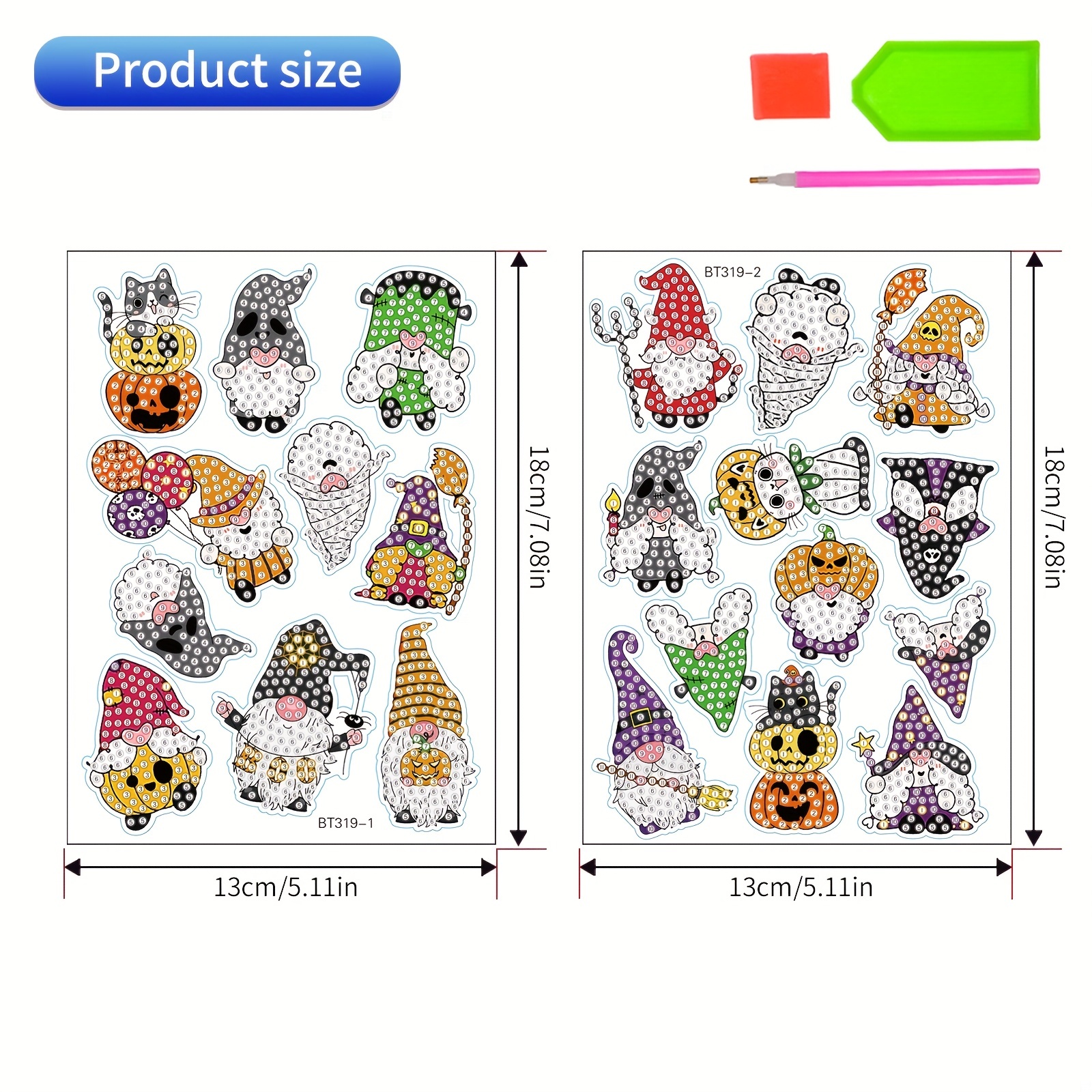 1 Set Diamond Painting Kids Set 22pcs Diamond Art Sticker - Temu