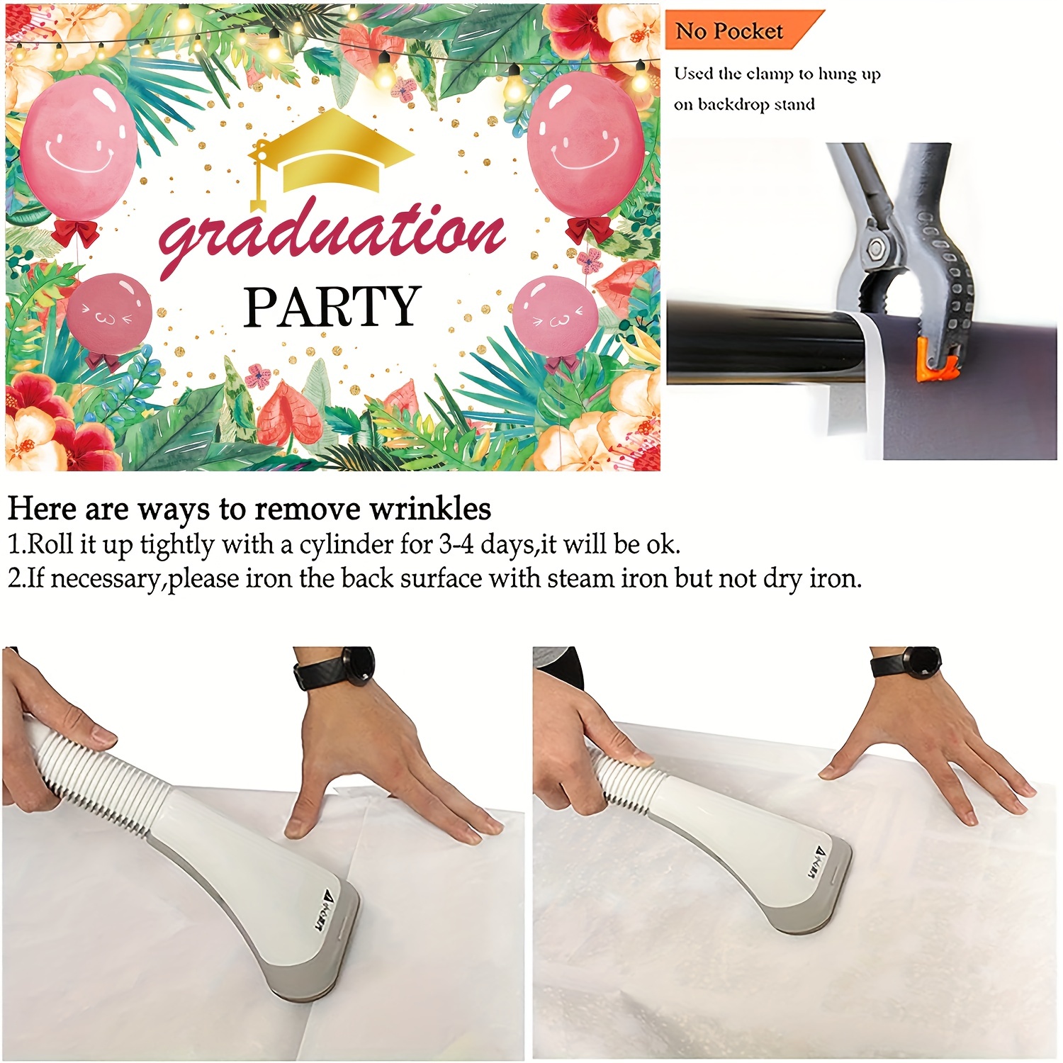 Congratulations 2024 Graduation Party Decor Poster Bachelor Cap