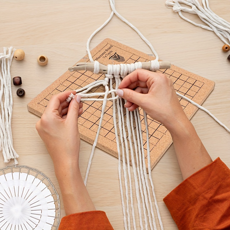 Macrame Cotton Rope Weaving with Wood Needle Crochet Kits for