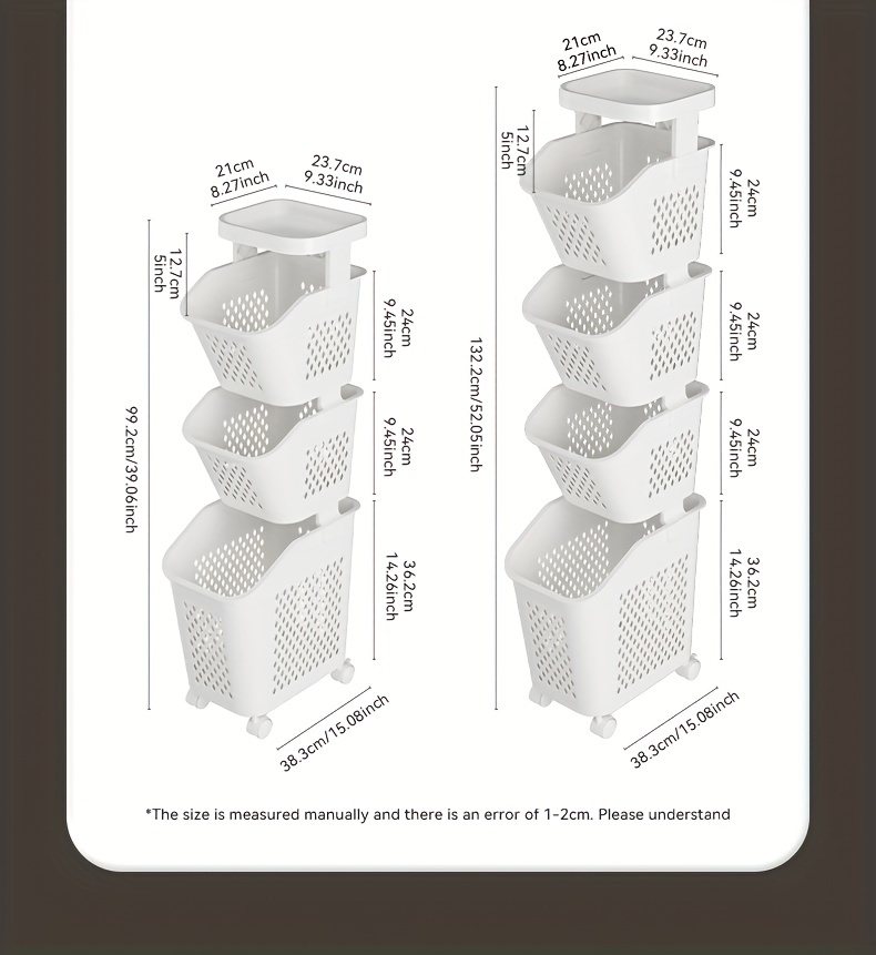 Plastic Dirty Clothes Basket 1/2/3/4 layer Narrow Slit - Temu