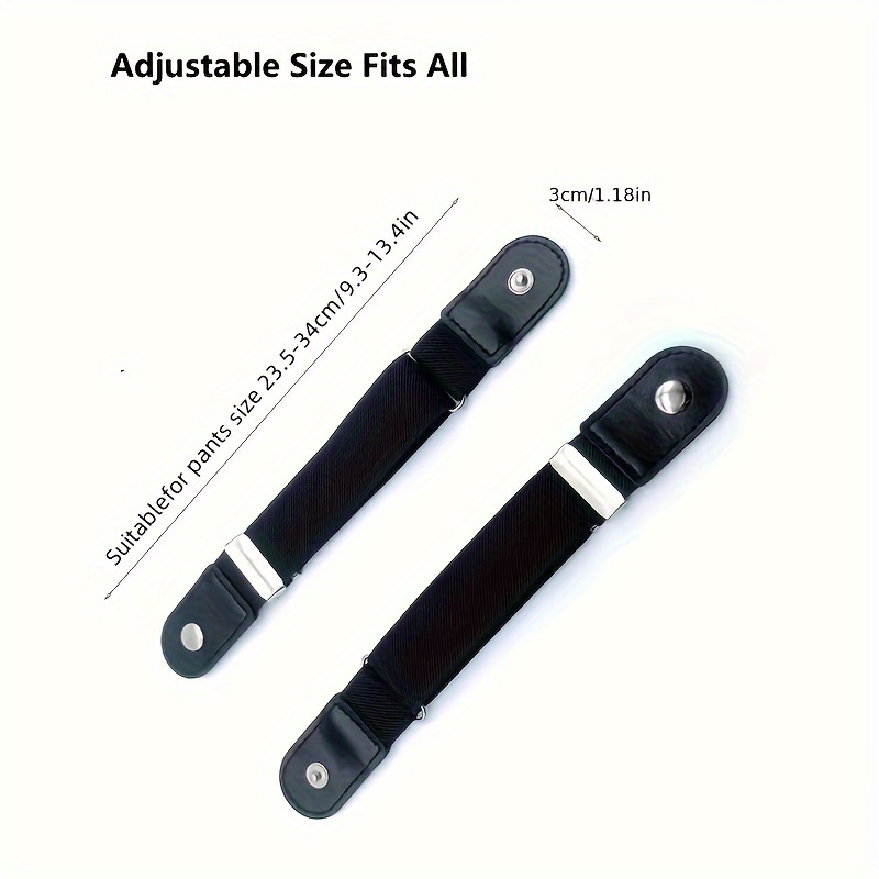 1/2pcs Adjustable Waist Elastic Band, Pants Waist Extender Buckle, Elastic  Pants Waistband Belt
