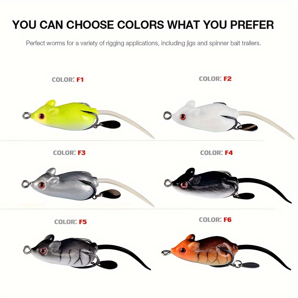 3d Soft Mouse Bait Bells Sound Topwater Fishing Lure Sea - Temu