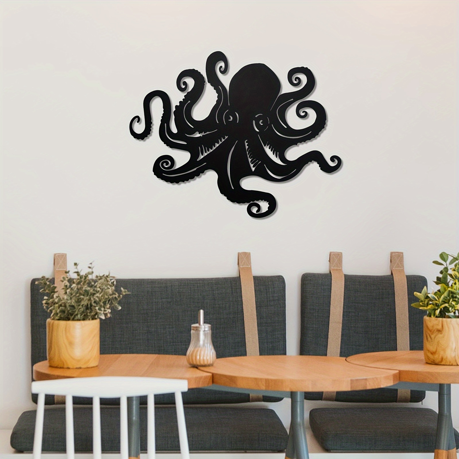 Metal Octopus Wall Art Decor octopus Ocean Decor Concise - Temu Canada