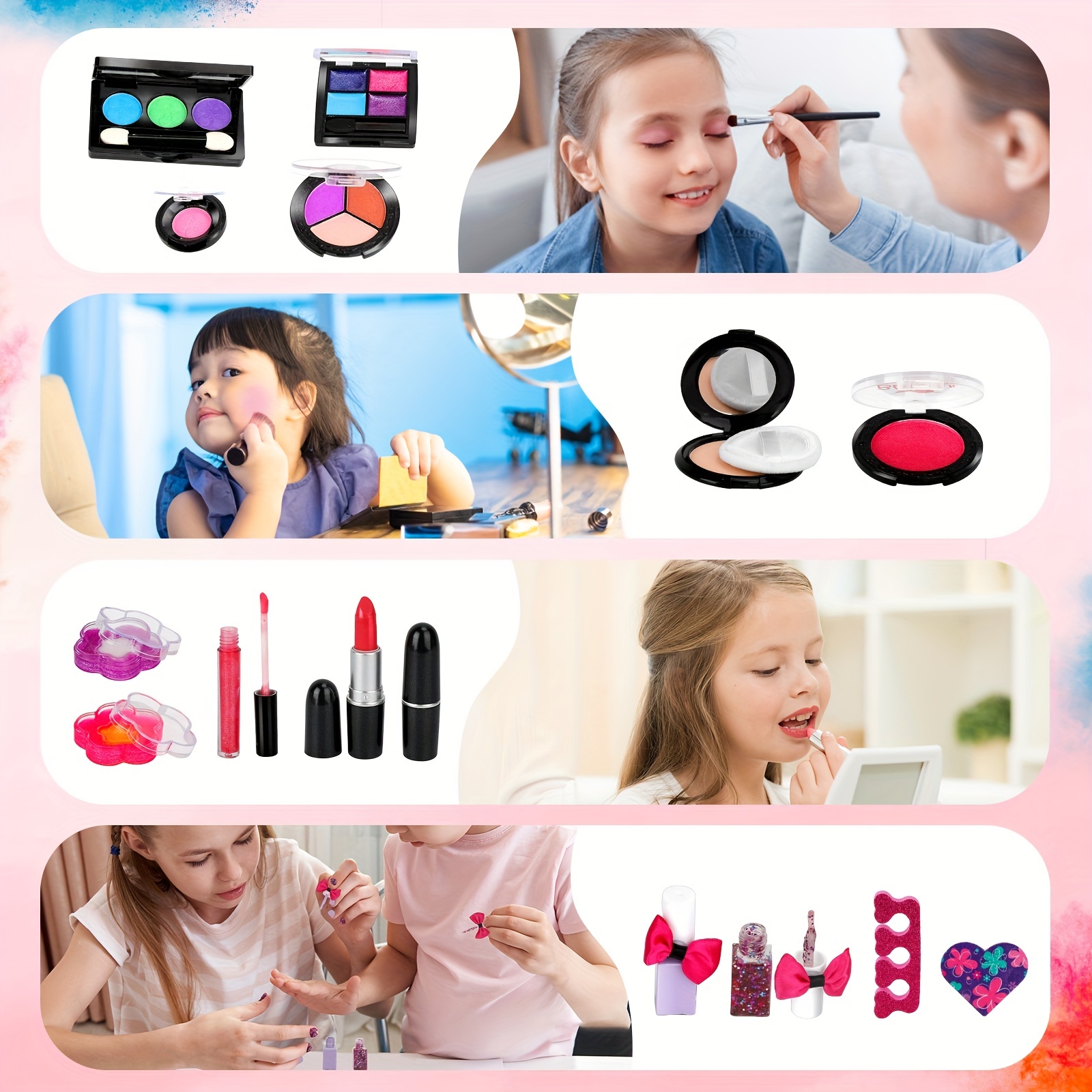 Kids Makeup Set for Girls, Sendida Real Washable Makeup Toy for Little Girl  Princess Play Make Up Birthday Gift Toy for Toddler Kid Girls Children Age