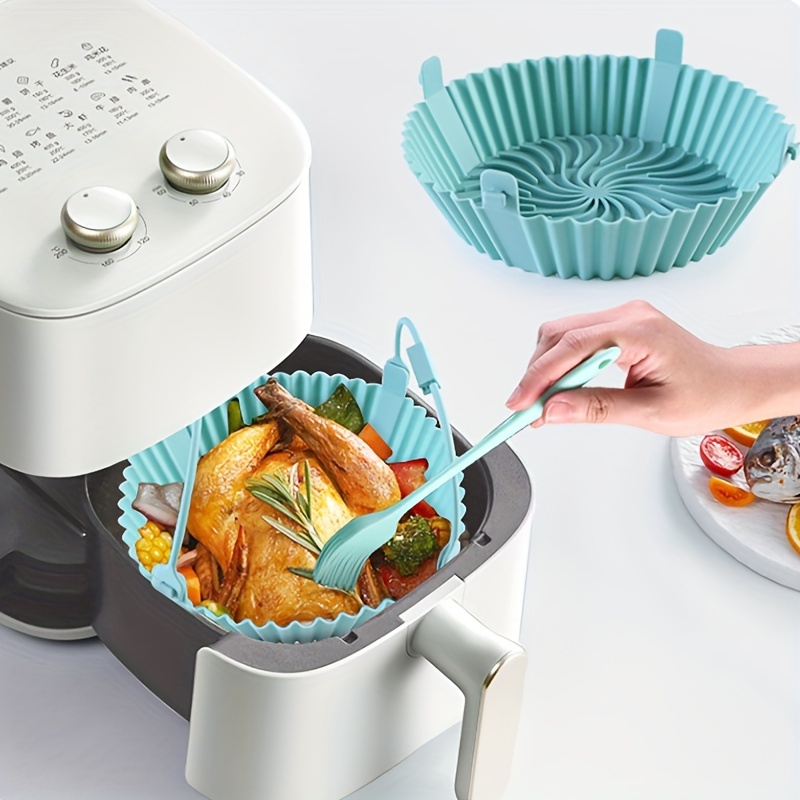 Home Clearance,Dual Basket Fryer Silicone Pot Silicone Mat Reusable Air  Fryer Accessories Air Fryer Silicone Mat