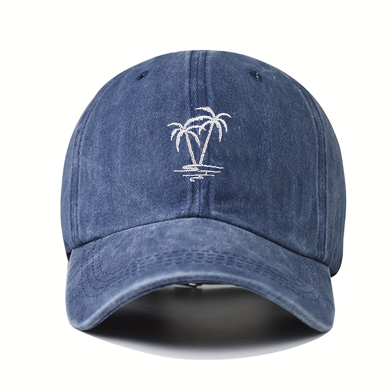 Embroidered Coconut Washed Baseball Cap