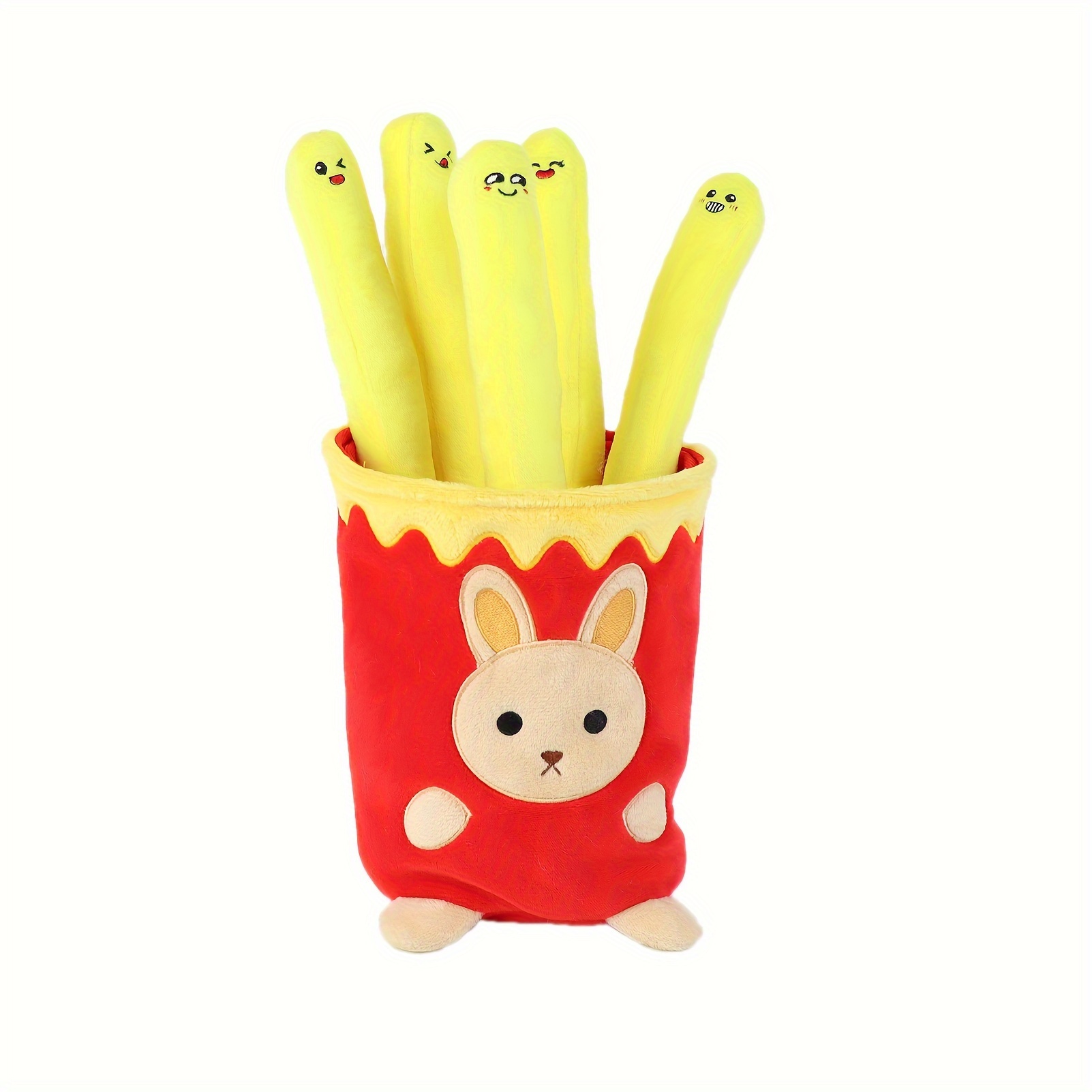 1pc 30cm/11.81in Emotional Support Smile French Fries Plush Stuffed Toy,  Room Decorative Plush Sofa Pillow Car Accessory, Children's Pretend Play  Accessory