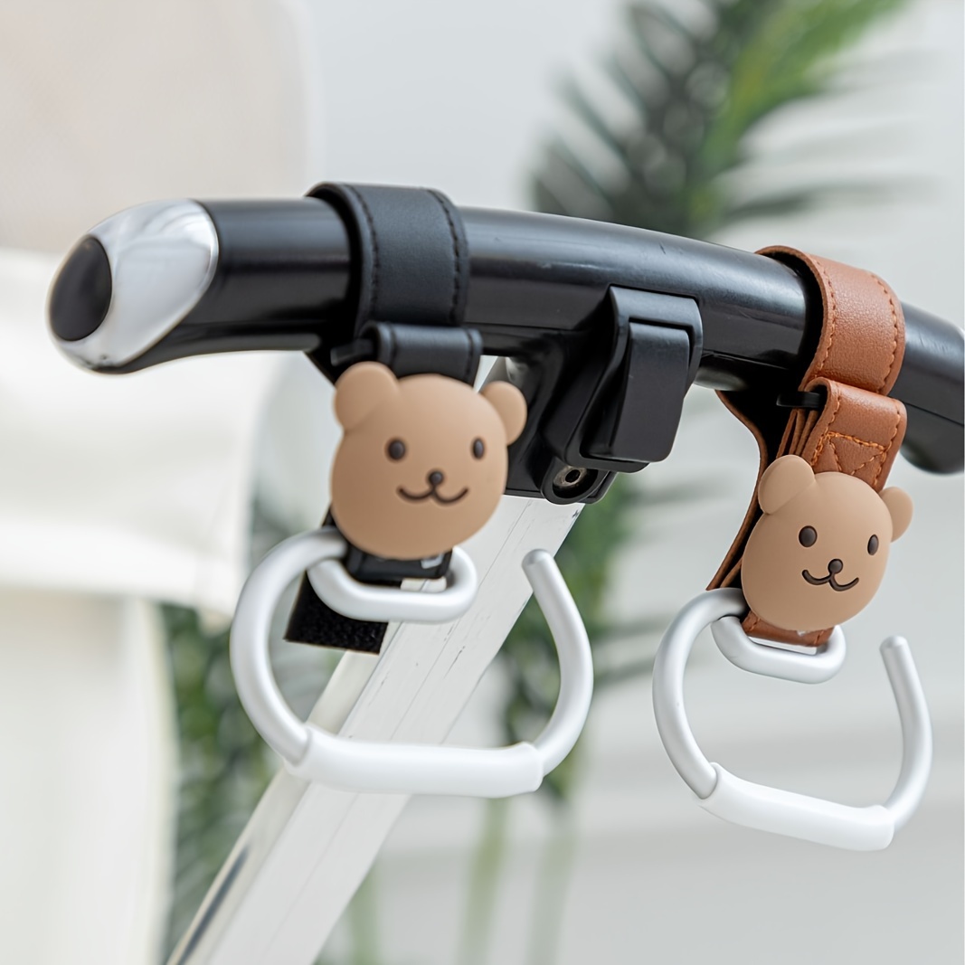 Cartoon Plush Bear Doll Baby Stroller Hook Multifunctional - Temu