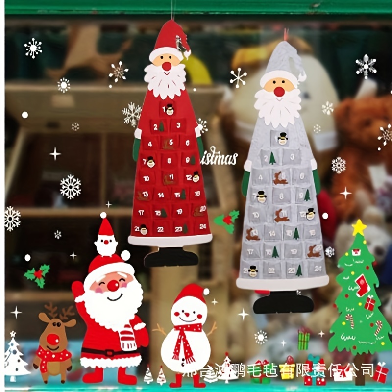 Christmas Countdown Calendar Pendant, Cartoon Old Man House Non-woven  Christmas Tree Felt Calendar, Wall Calendar - Temu