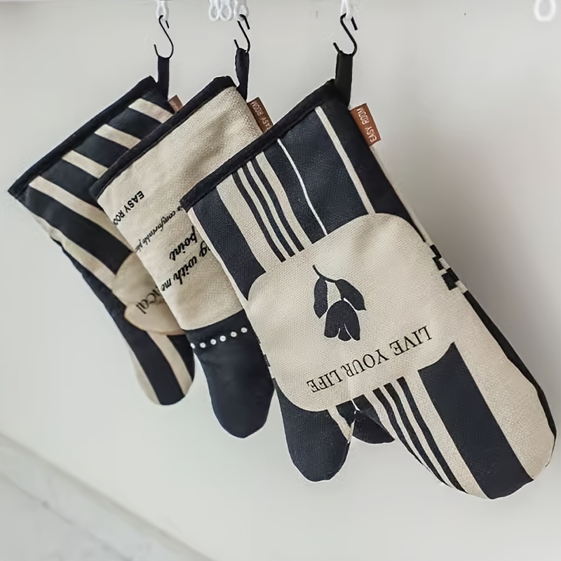 Polyester Oven Mitts, Extra Thick Heat Resistant Oven Gloves, Special For  Oven, Microwave, Baking, Made Of Polyester, Machine Washable, Cute And  Cheap, Kitchen Tools, Kitchen Supplies - Temu