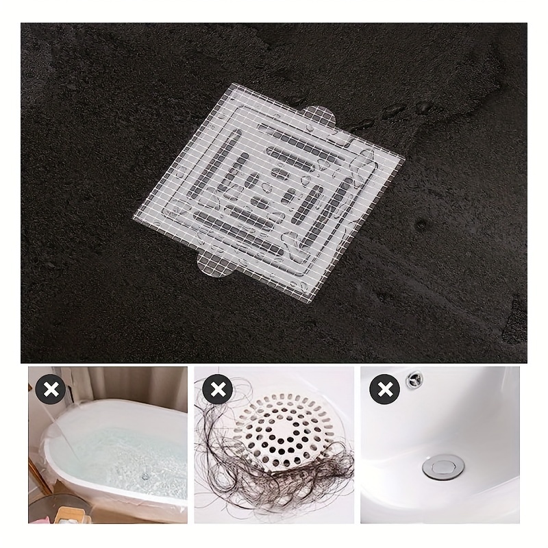 Disposable Shower Drain Hair Catcher mesh Stickers Hair - Temu