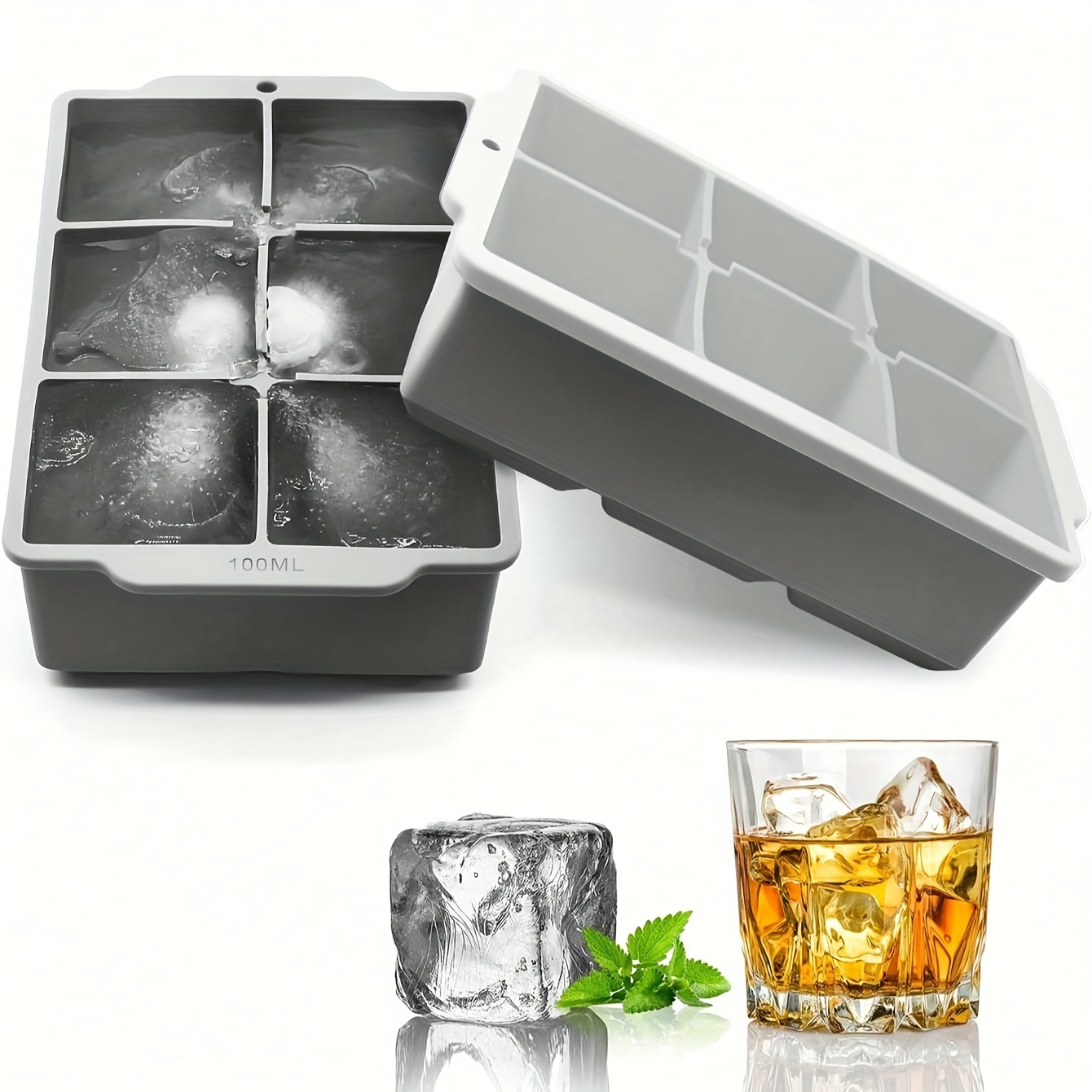 Ice Cube Mold, Silicone Ice Cube Tray, Multifunctional Household Chocolate  Mold With Removable Lid, Stackable Ice Trays With Covers For Freezer  Cocktail, Kitchen Stuff, Kitchen Tool - Temu