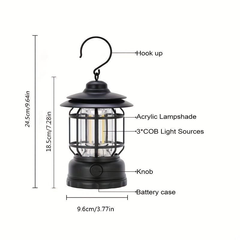 Camping Lantern Battery Powered Cob For Power Outages, Usb Port For  Charging,emergency Light For Hurricane Supplies Survival Kits, Operated  Lamp, Camping Gear Accessories Essentials - Temu