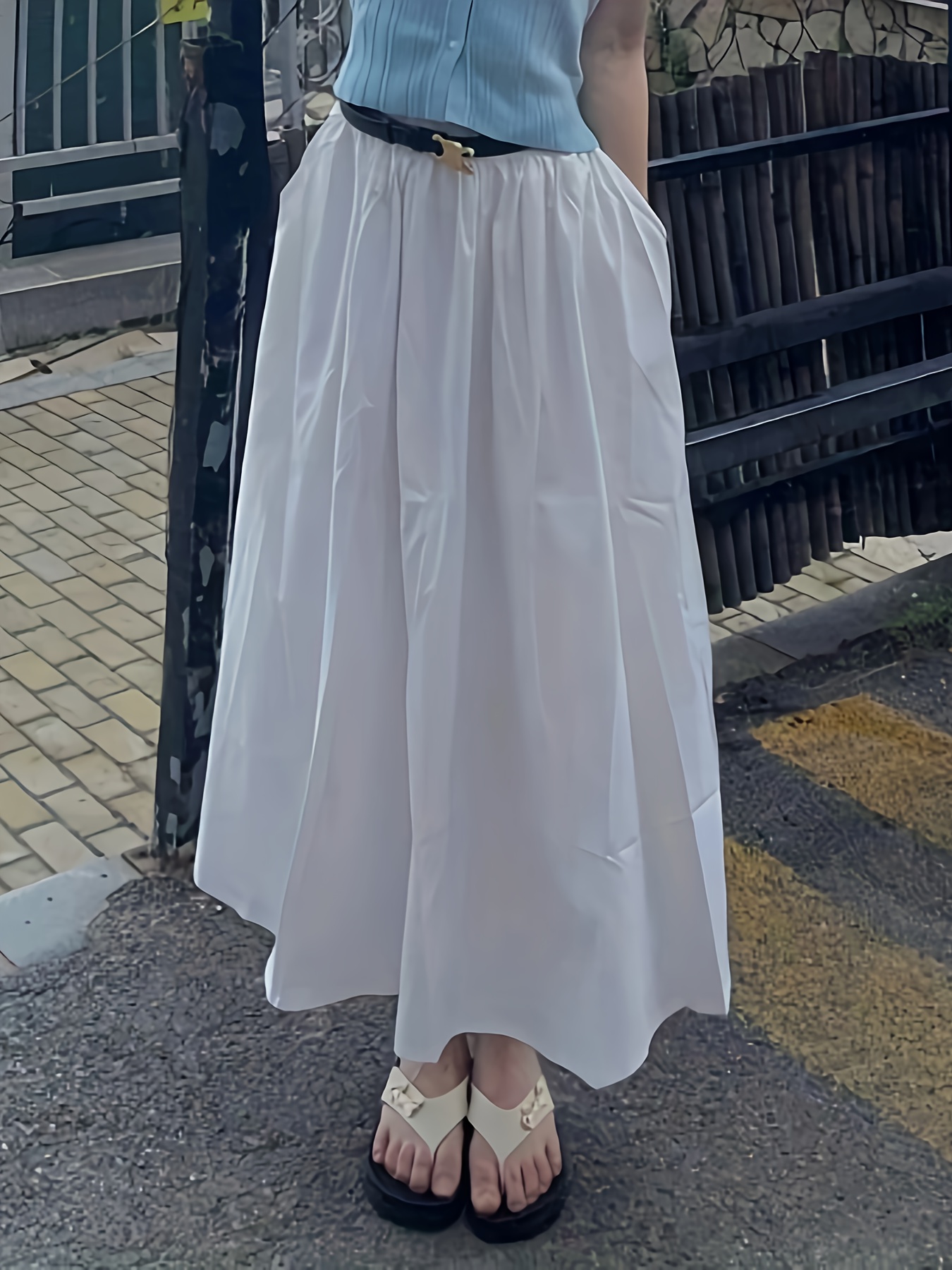 Long Skirt White - Temu