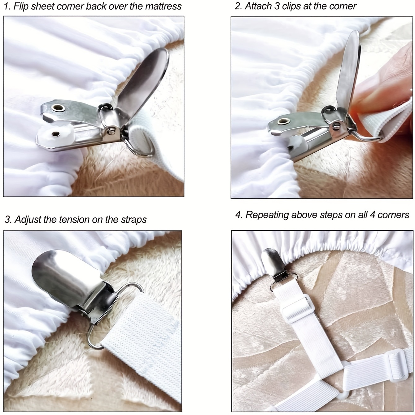 Bed Sheet Holder Straps Fitted Sheet Straps Adjustable Bed - Temu