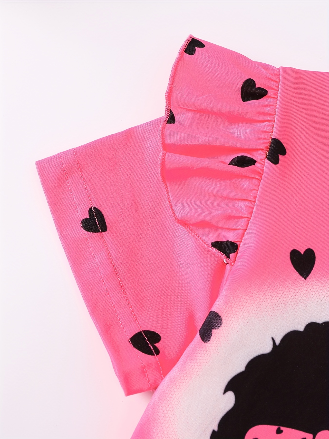 Anime Boys Pink Dress Shirt Girl's T Shirt Flared Pants Set Anime