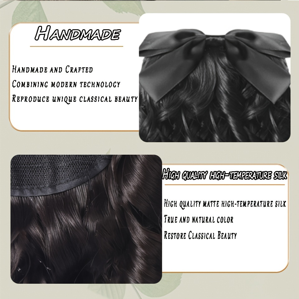 Synthetic Retro Princess Curly Ponytail Comb European Puff Temu