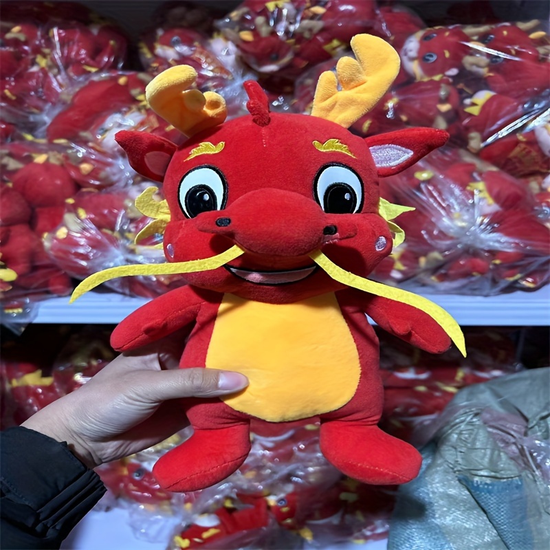 2024 Mascot Cute Red Dragon Stuffed Animal Doll Ornament - Temu