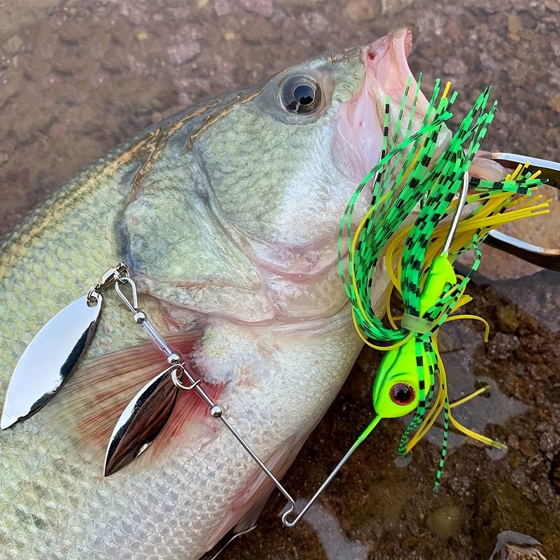 9km Spinner Bait Bass Fishing Lure Multicolor Swimbait Jig - Temu