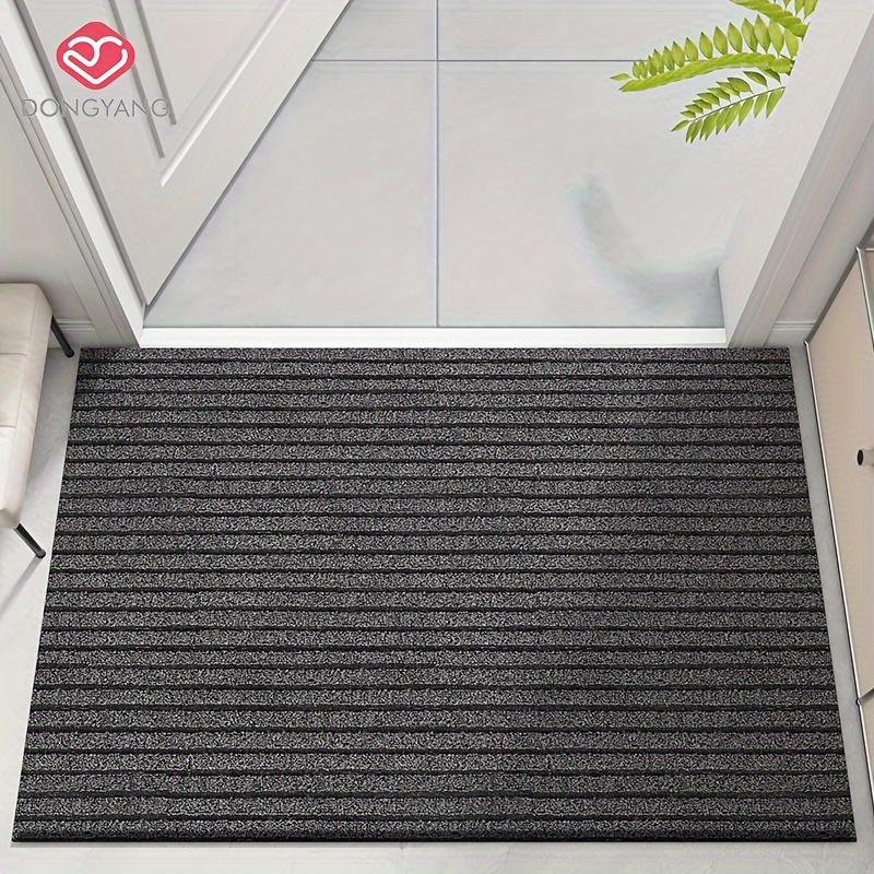 1pc striped dirt resistant floor mat waterproof non slip floor mat outdoor entrance doormat entryway mat front porch doormat   and dust removal mat entryway wear resistant   mat   cut carpet easy to clean and   rug details 9