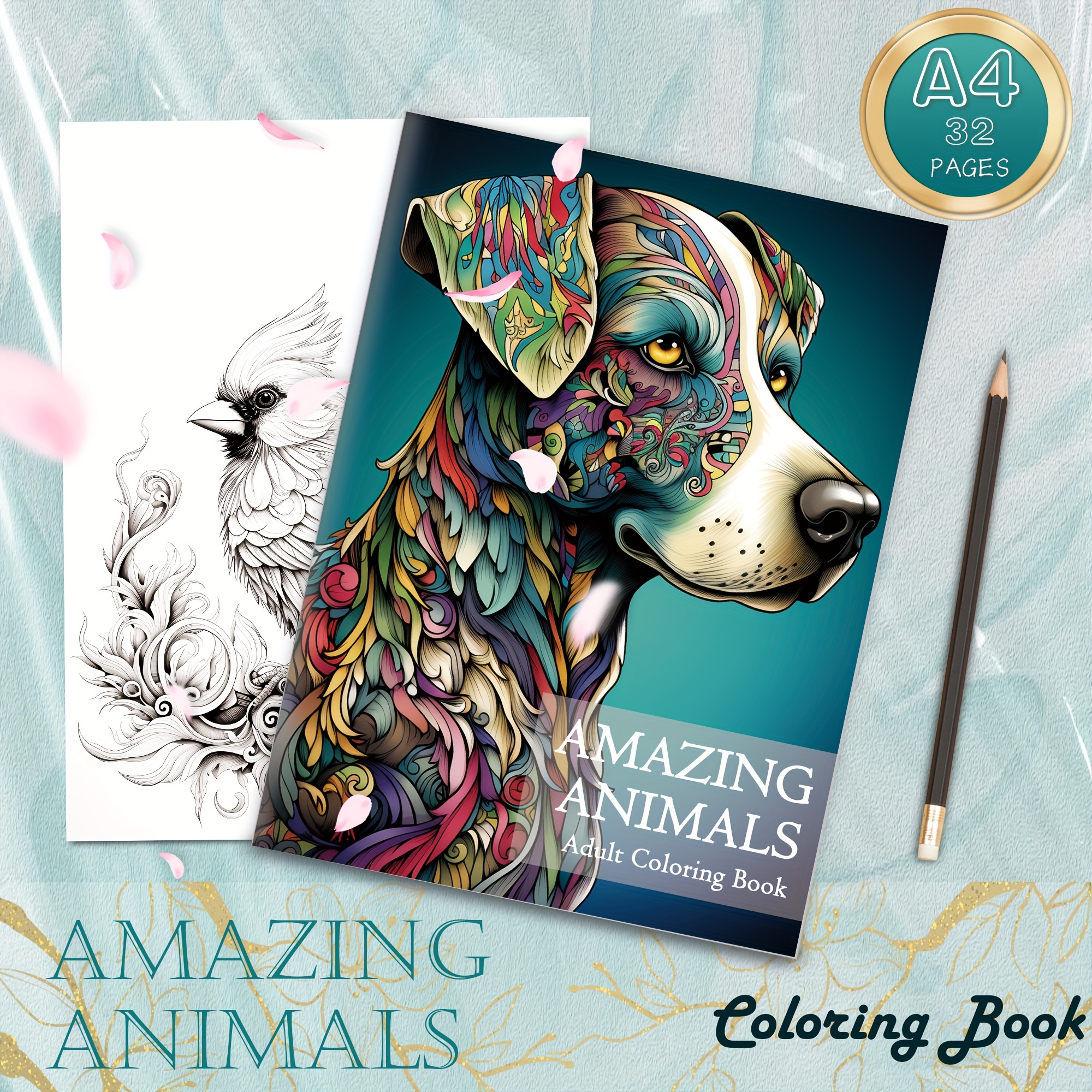 Amazing Animals Adult Coloring Book: Stress Relieving Animal Designs An Adult  Coloring Book Featuring Super Cute and Adorable Baby Woodland Animals fo  (Paperback)