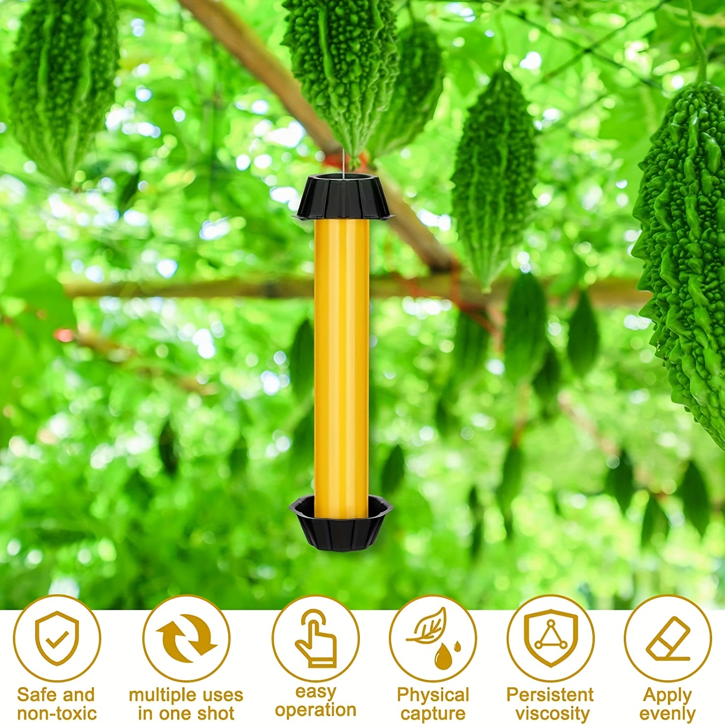 2pcs Fly Stick Sticky Fly Trap Hanging Fly Traps Outdoor Fruit Fly Traps