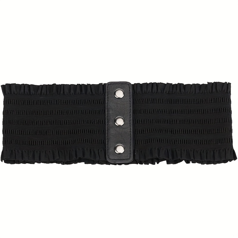 black wide belt for dress Leather Wide Waist Belt – High Waist Belt for Dresses main image 1
