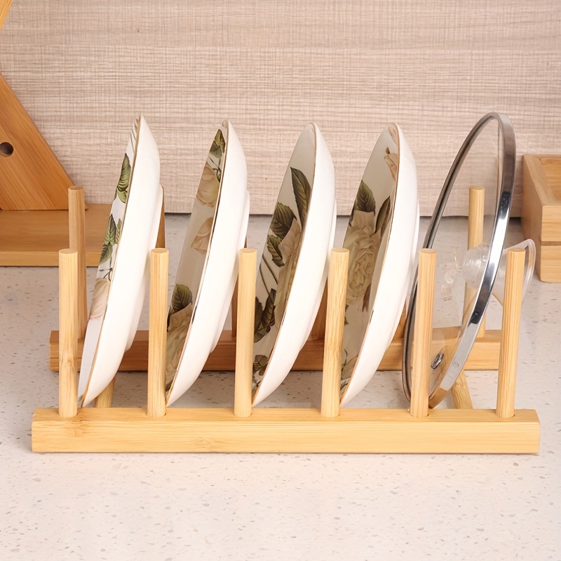Bamboo Dish Plate Bowl Cup Rack Book Shelf Pot Lid Cutting - Temu
