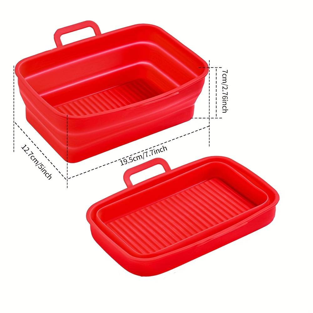  10QT Air Fryer Silicone Liners, 2pcs Rectangular