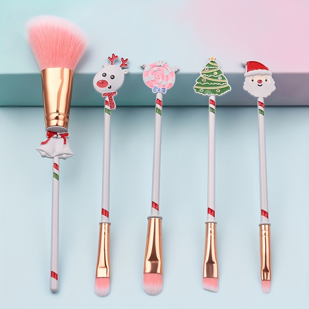 Cute Makeup Brush Set Cartoon Decor Fluffy Blush Eyeshadow - Temu