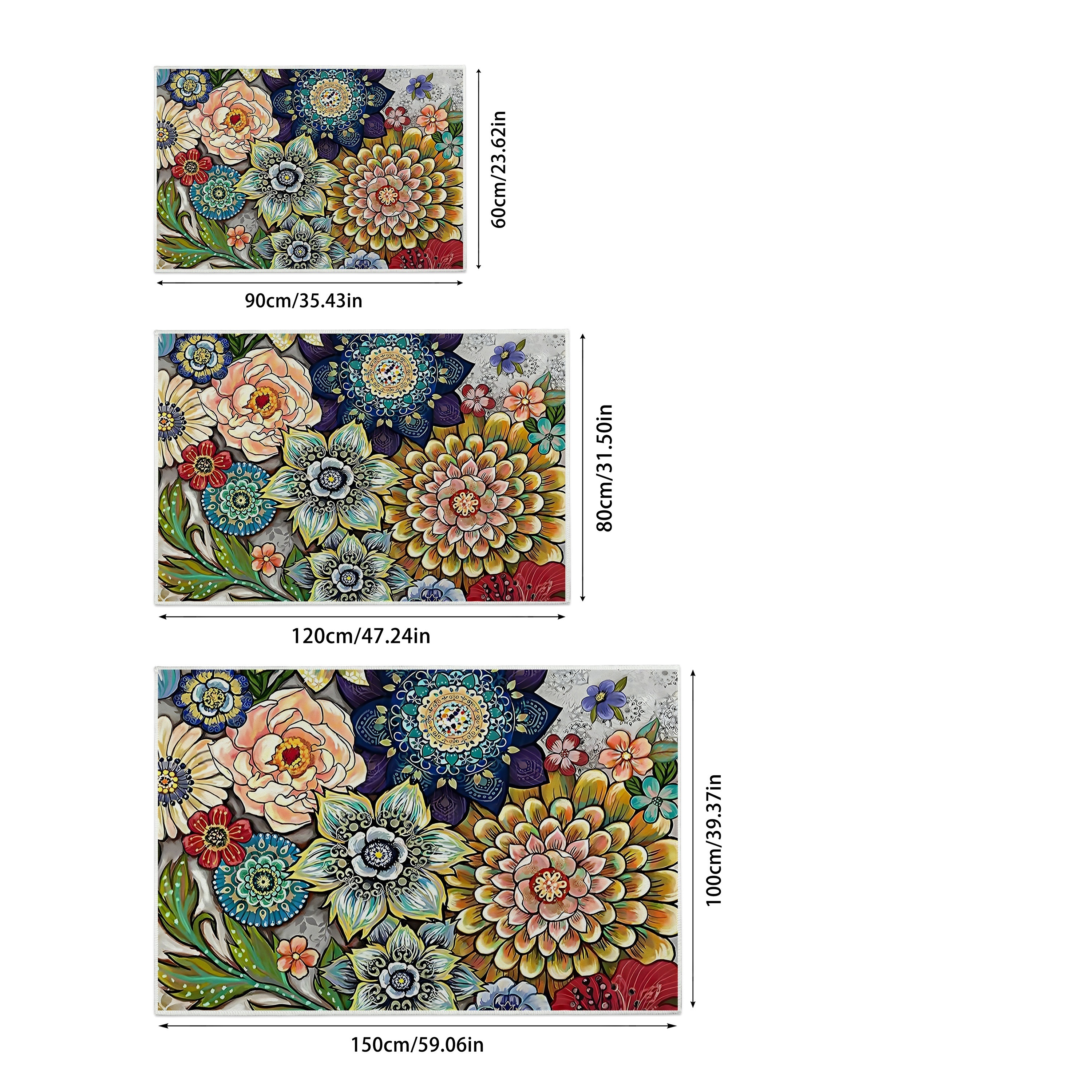 Tangier Floral 30 x 18 Non-Slip Outdoor Door Mat Fleur de Lis Living Mat Size: Rectangle 1'6 x 2'6