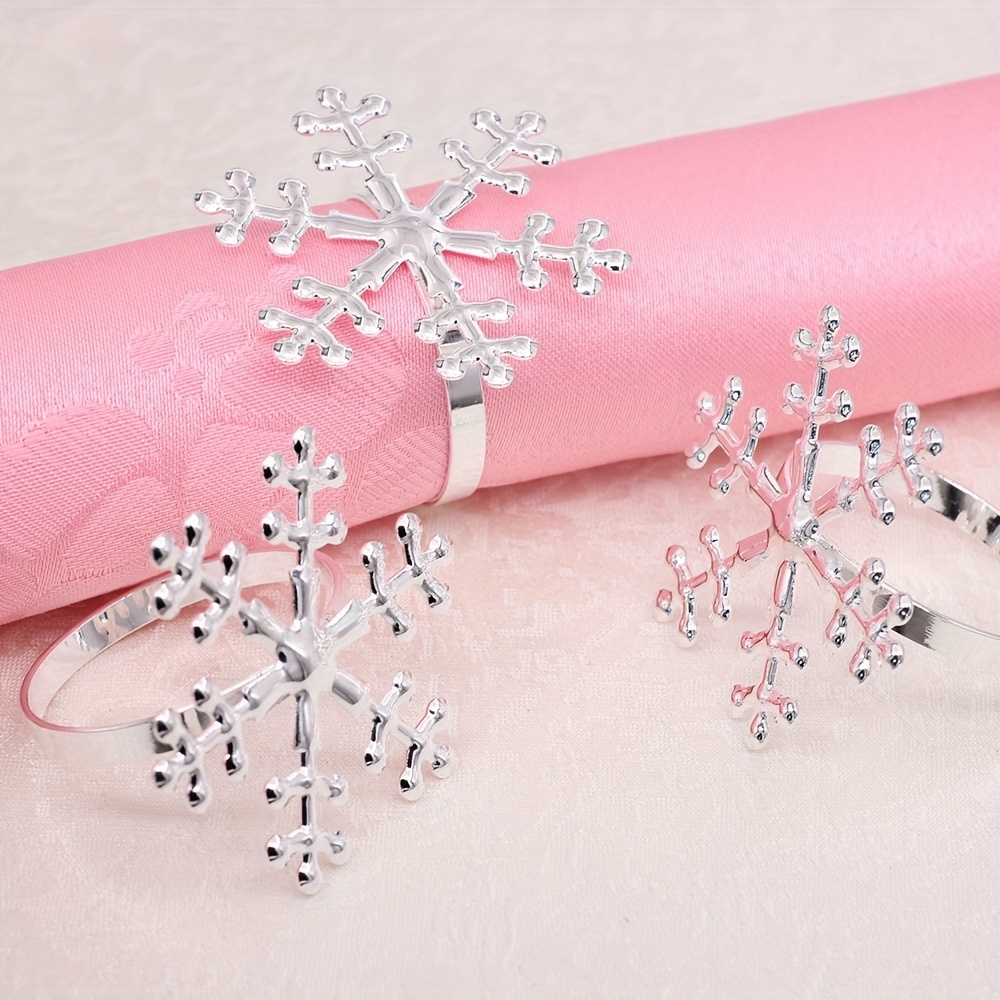 Snowflake napkin rings on sale bulk