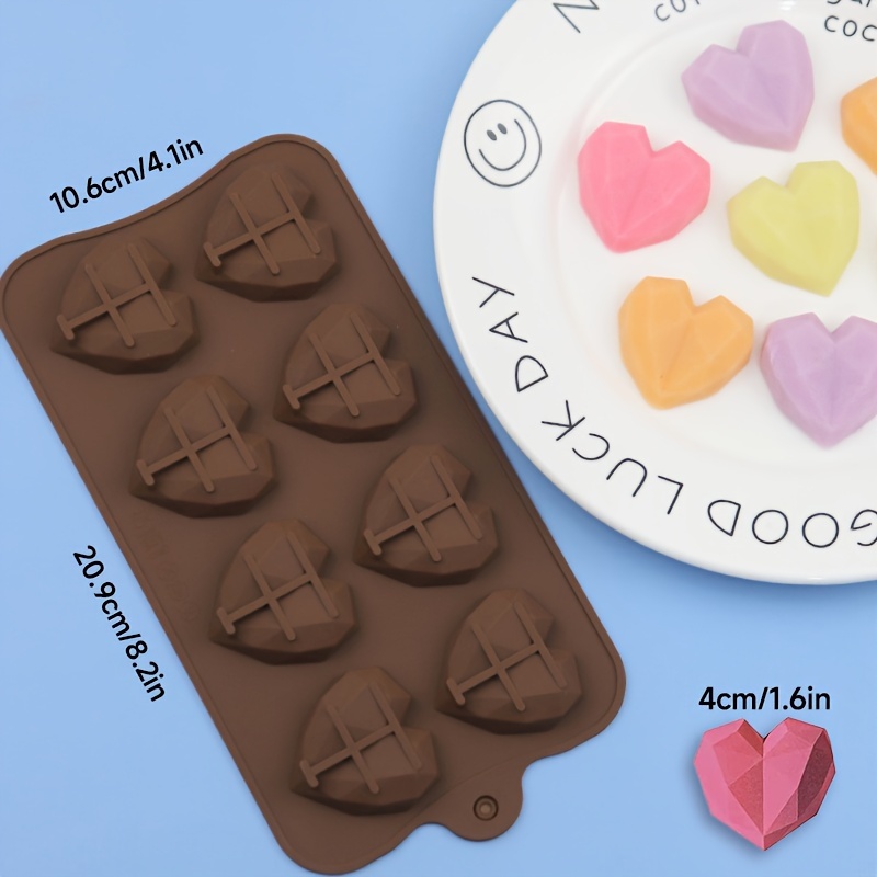 3D Chocolate Heart Mold Large Silicone Cake Mold Set Heart Shaped Cake  Mould Candy Mousse Silicone Letter Mold Baking Utensils
