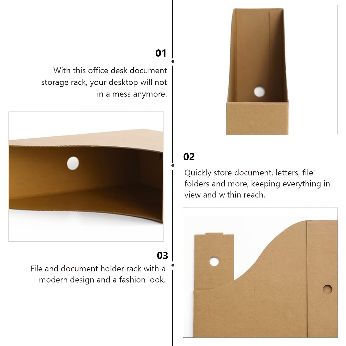 Pacco Di 5 Scatole Per Riviste, Organizzatore Di File, Cartella In Piedi  Impermeabile, Portariviste, Portafile Pieghevole, Porta Riviste In Cartone,  Organizzatore Di Archiviazione Per Forniture Per Ufficio - Temu Italy