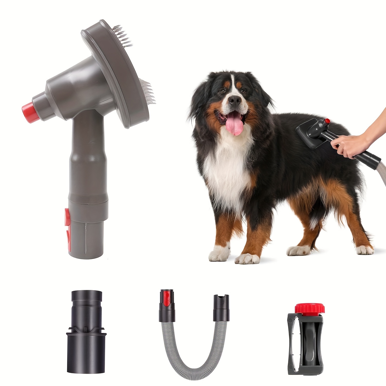 Aspirateur à poils de chien, kit de toilettage pour chien, aspirateur de  toilettage pour animaux domestiques, tasse à poussière de 2,3 L, aspirateur