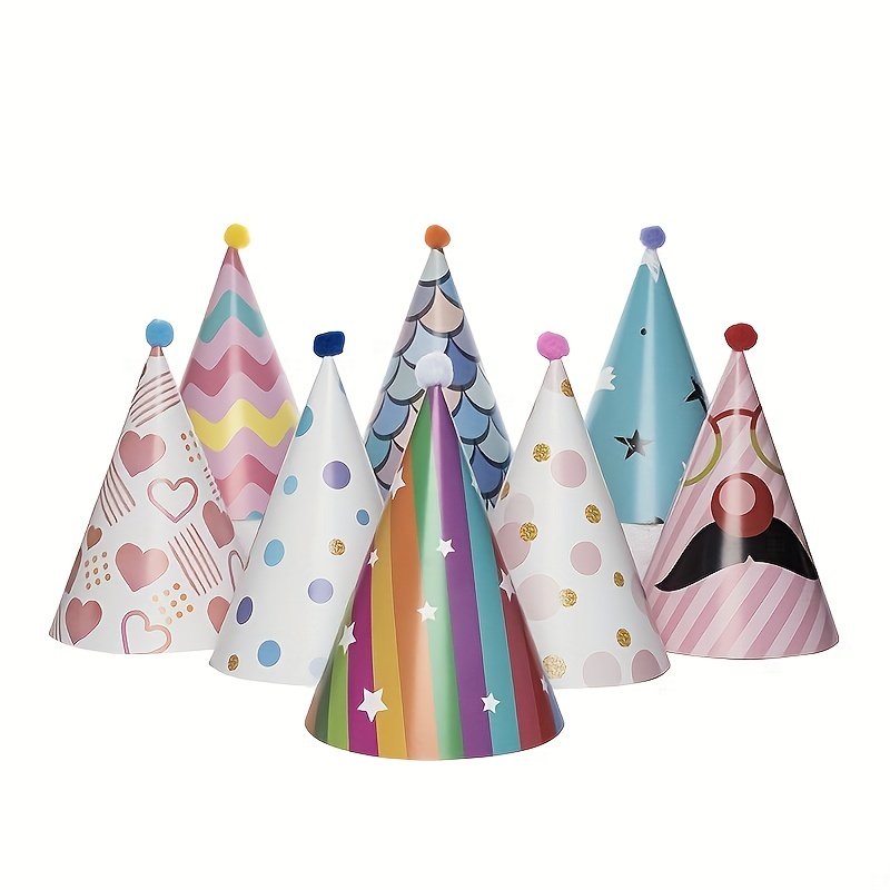 8PCS Cappello Per Torta Di Compleanno Forniture Per Decorazioni Per Feste A  Tema Per Feste Di Compleanno Per Bambini Per Adulti