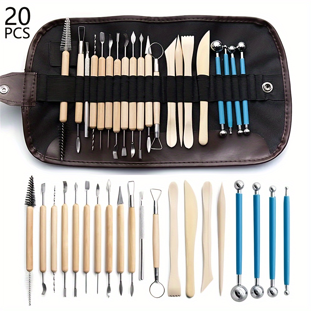 Full Set Pottery Clay Tools Sculpting Kit Sculpt Smoothing Wax