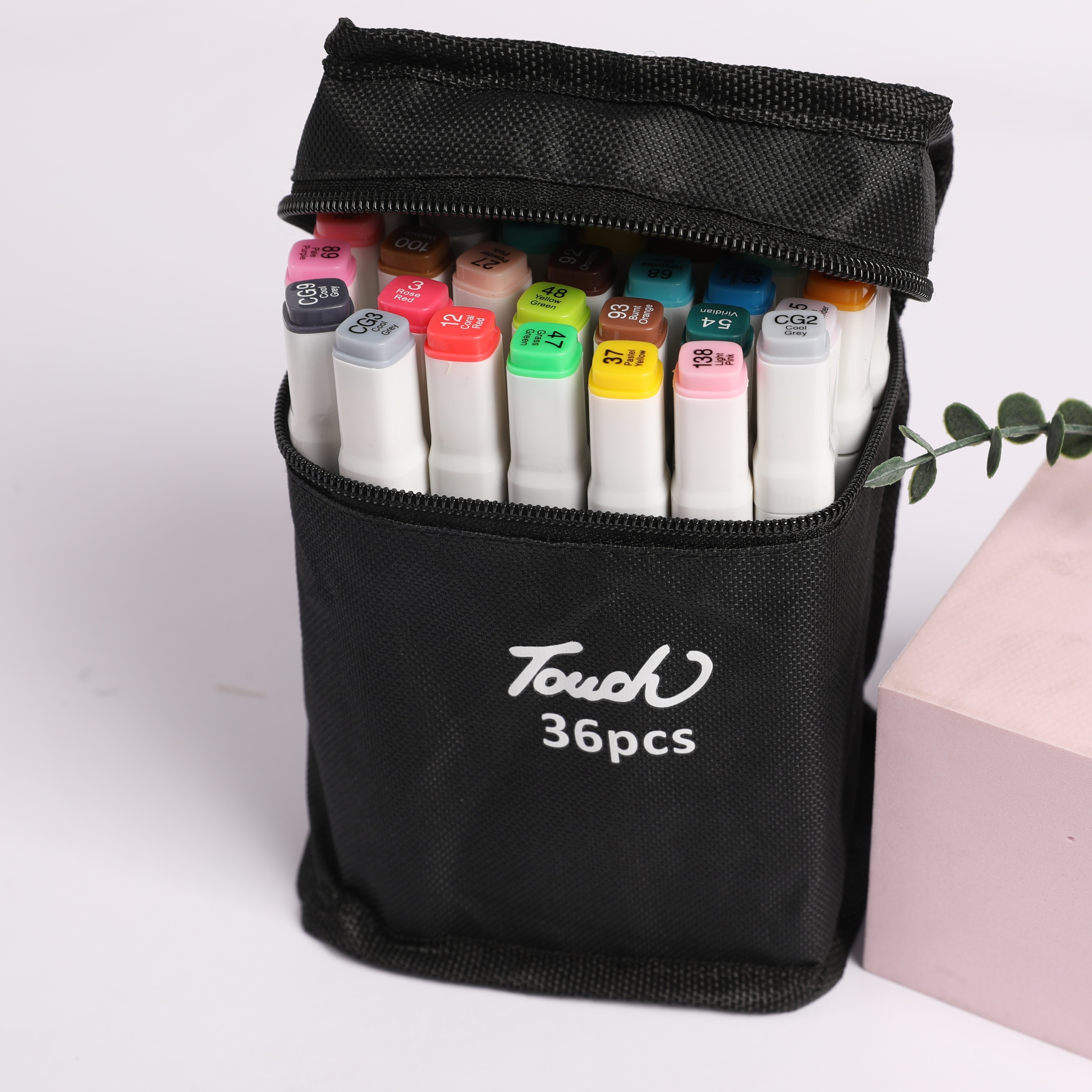 Alcohol Markers,36 Colors Dual Tip Art Markers Sketch Markers Pens  Permanent Alcohol Based Markers With Case For Drawing Sketching (White  Barrel),par
