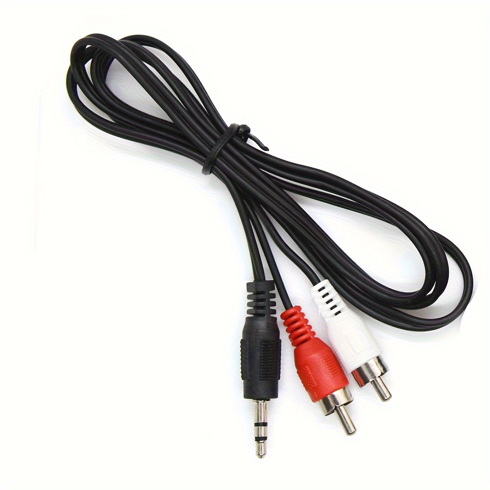 2pcs RCA Cable 3.5mm to 3 RCA Stereo AUX Cord Audio Video Output Cable  Supply 