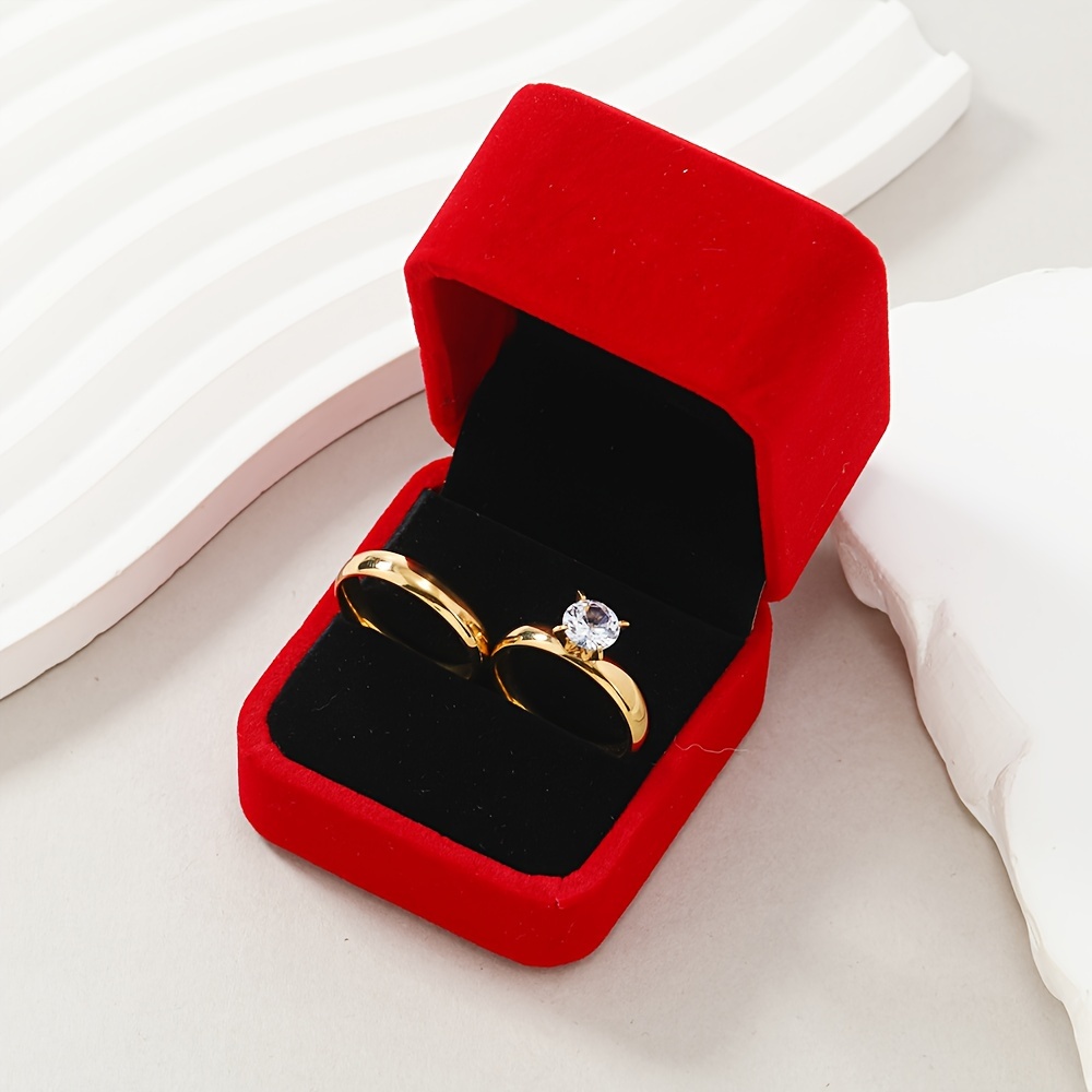 Fashion Stainless Steel Couple Rings Fashion Couple Wedding Temu