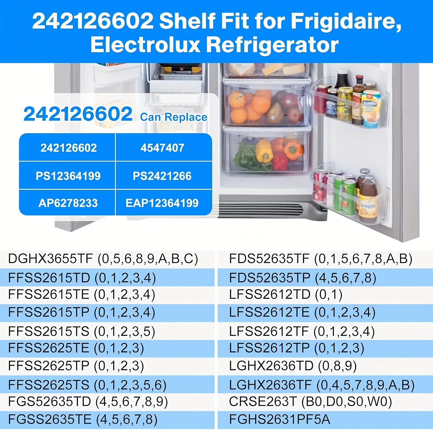 Door Shelf Bin 242126602  Frigidaire Appliance Parts