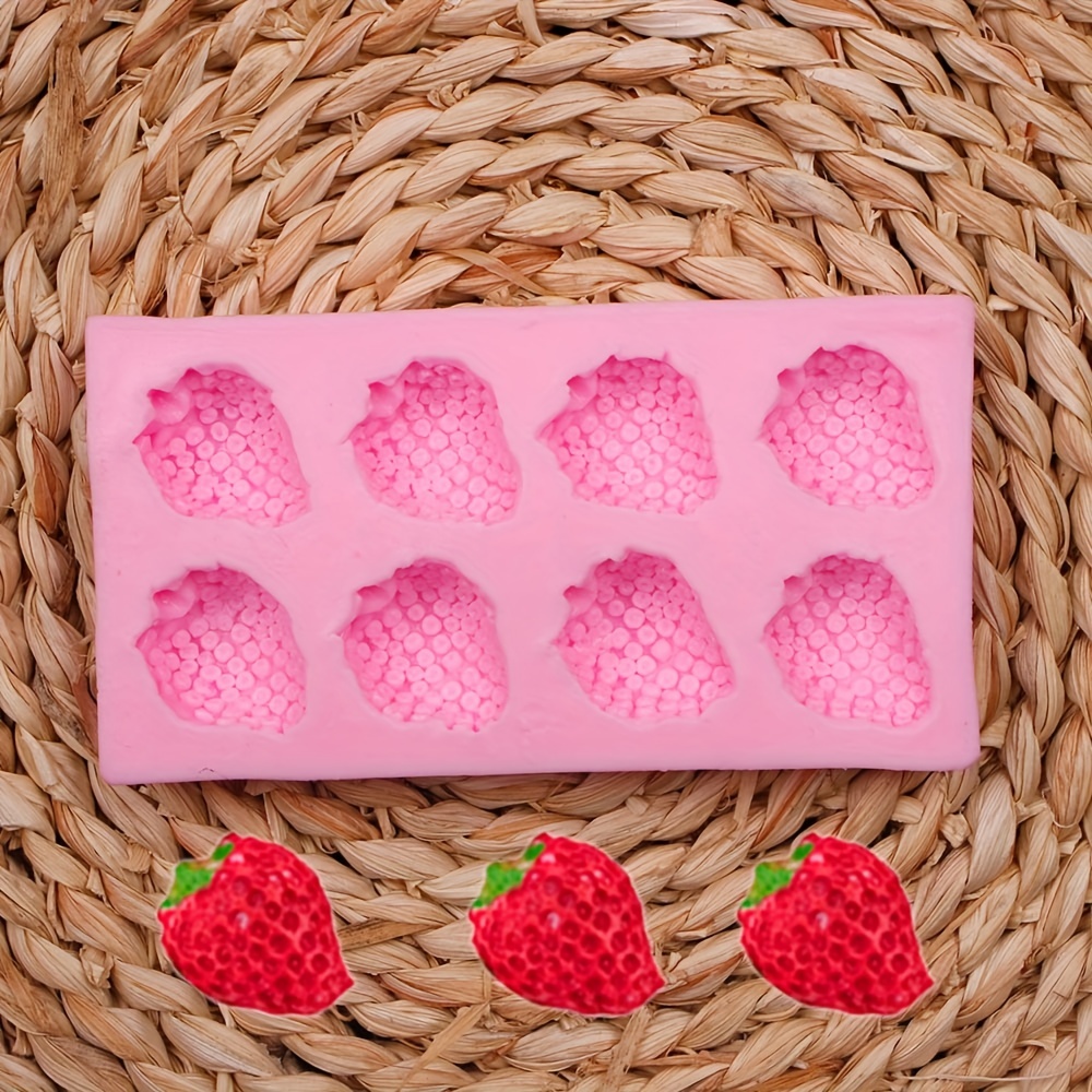 New Strawberry Shaped Silicone Mold Plaster Clay Silicone - Temu