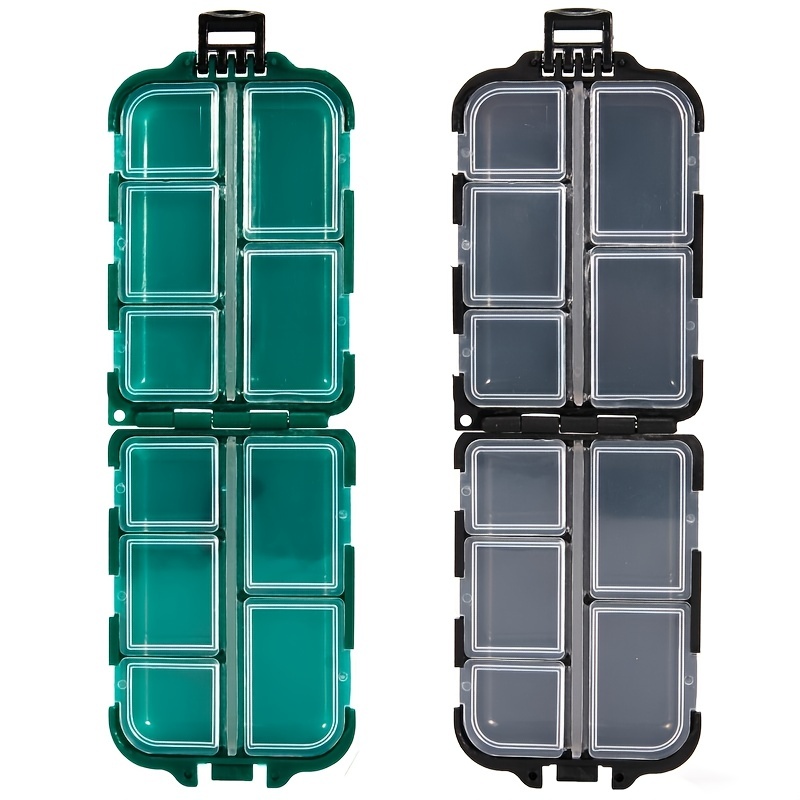 Quick delivery 10 Compartment Mini Storage Case Flying Fishing Tackle Box  Fishing Spoon Hook Bait Storage Box Fishing