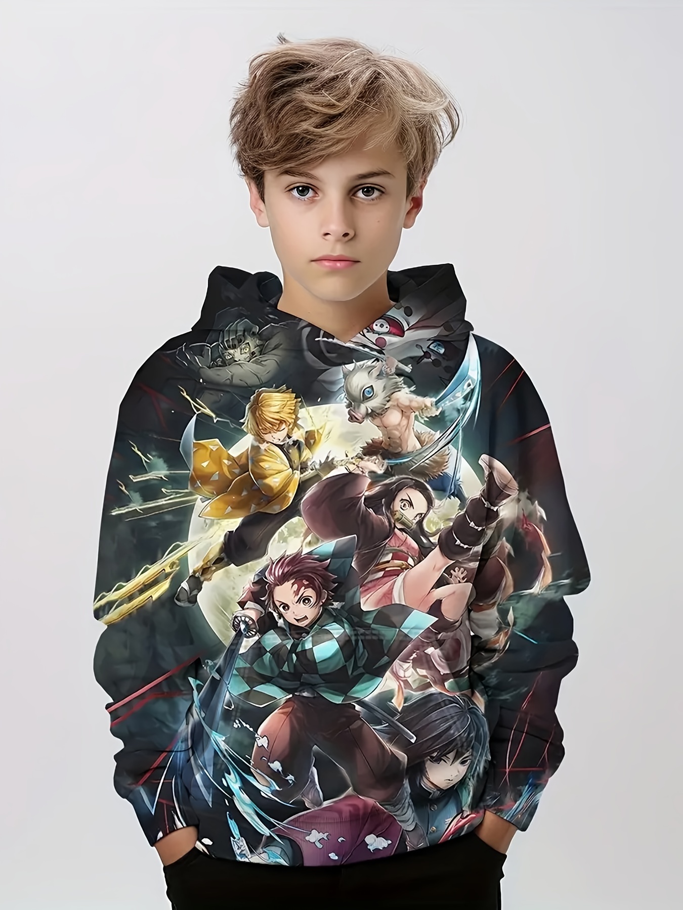 Sudaderas Con Capucha De Anime Para Niños - Temu