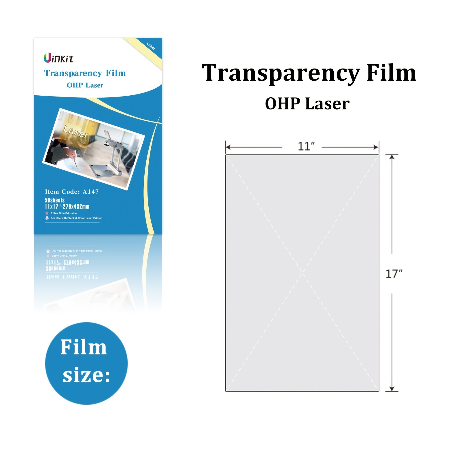 10 A4 Acetate Sheets Transparent Clear PVC OHP Acetate Film