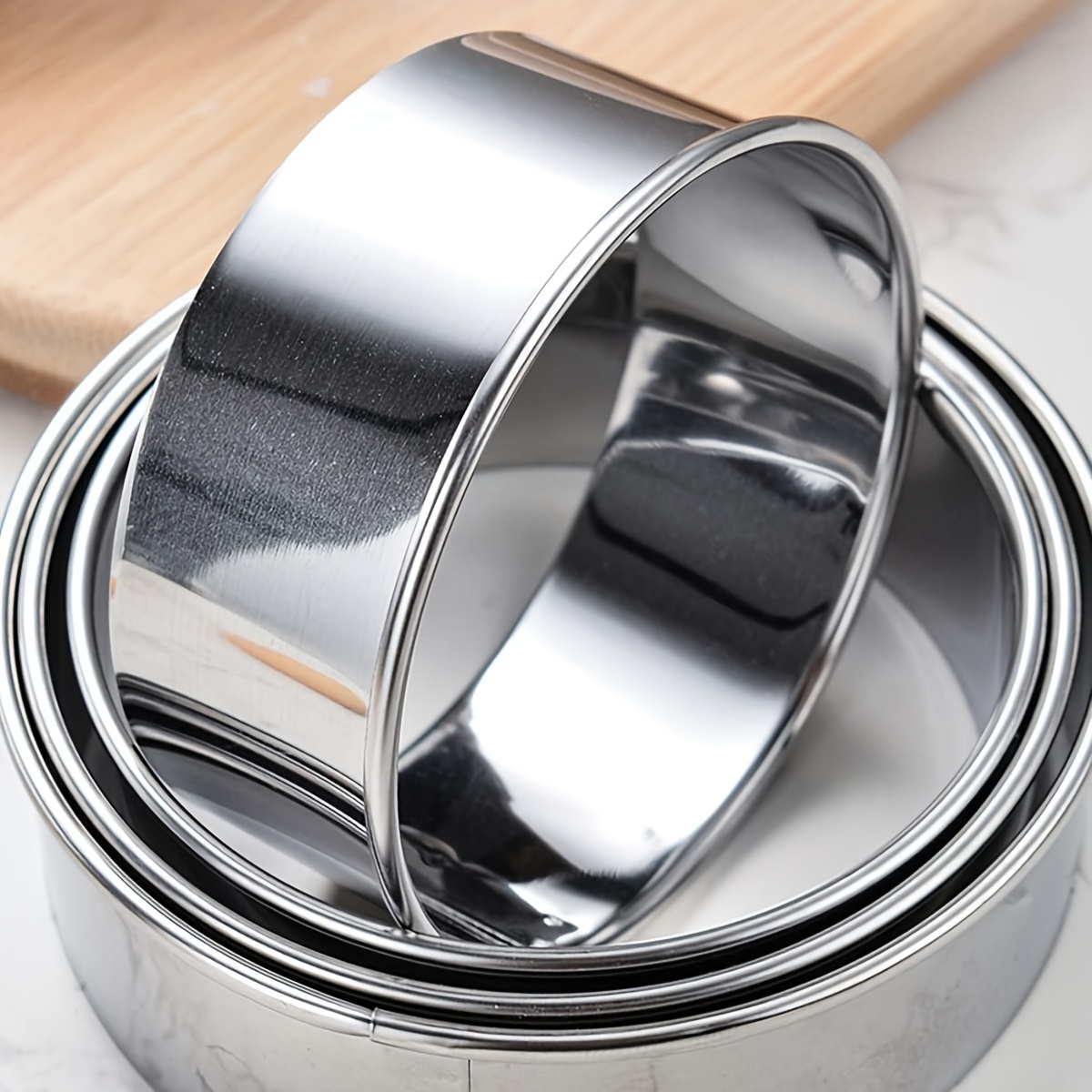 Baking Circle Molds Round Cookie Biscuit Cutter Set Stainless Steel Donut Ring  Molds Graduated Circle Metal Tools From Doujiangne, $14.3