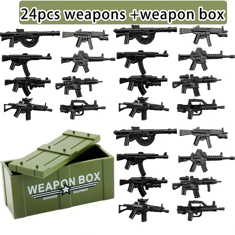 Armes Avec Boîte De Rangement D'armes Blocs De Construction - Temu