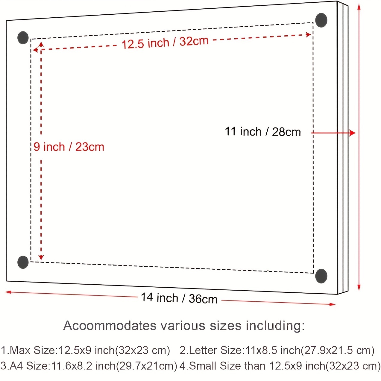 Acrylic Picture Frames Clear Magnetic Photo Frame Wall - Temu