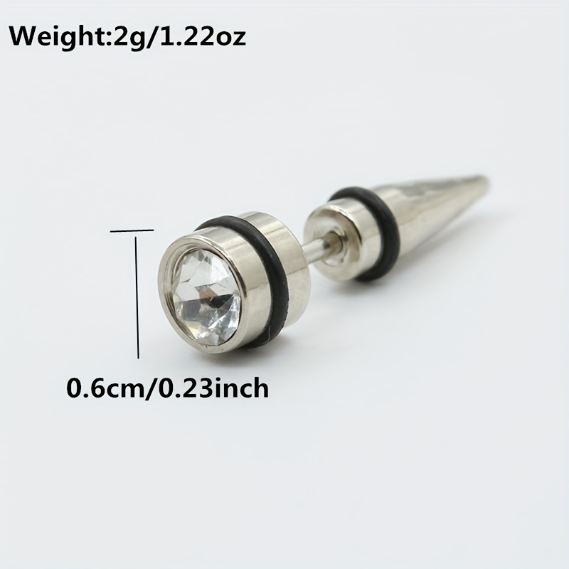 Bullet Shaped Men's Earrings, Classic Style