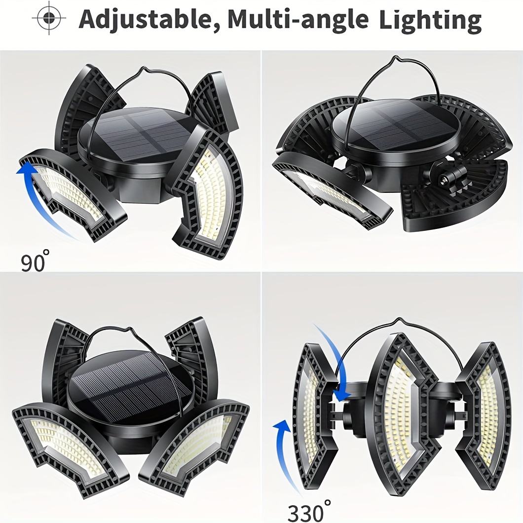 Lampe Solaire Extérieure 304 LED, Lumière Solaire De Sécurité De Voiture  Intérieure Extérieure Éclairage Solaire Imperméable